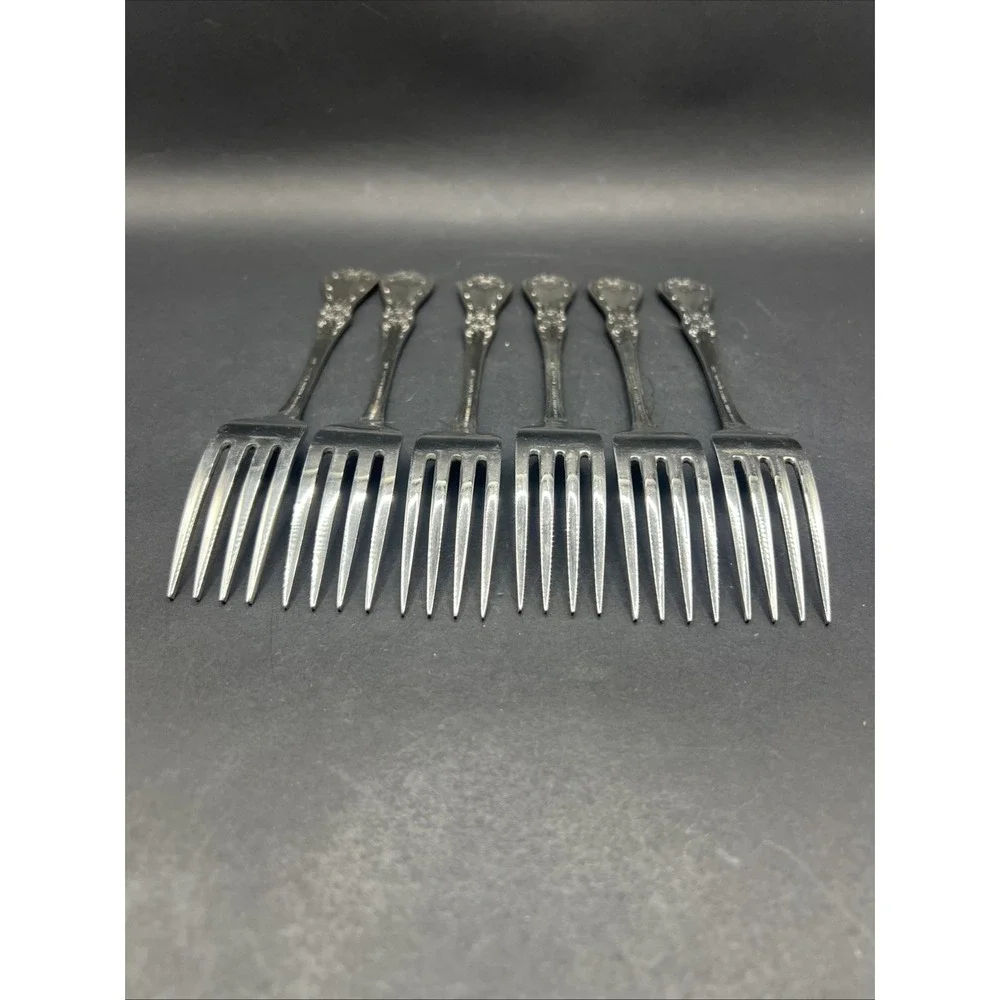 Oneida Kennett Square Distinction Deluxe Stainless Dinner Forks Set Of 6 Vtg HH